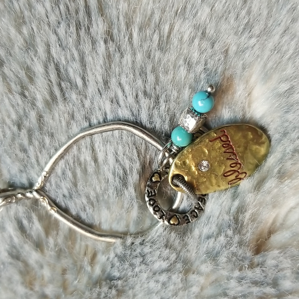 Brighton long silver charm necklace